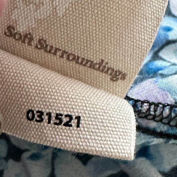 Soft Surroundings Night Bloom Long Balloon Sleeve Floral Midi Dress Blue Small - Picture 11 of 12